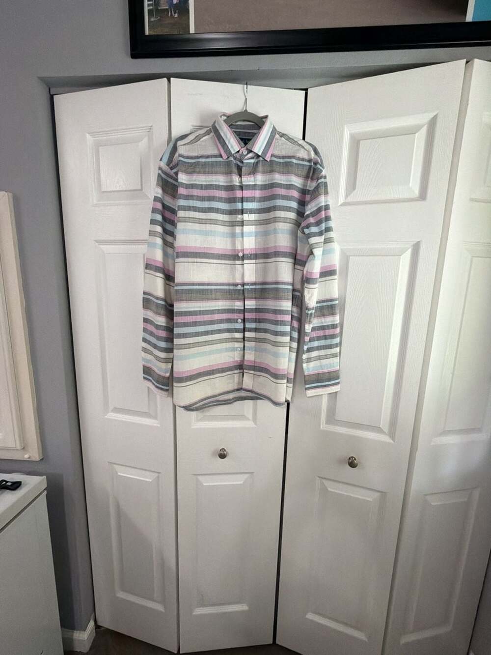 Charleston Threads Men's Long Sleeve Striped Button Down Shirt